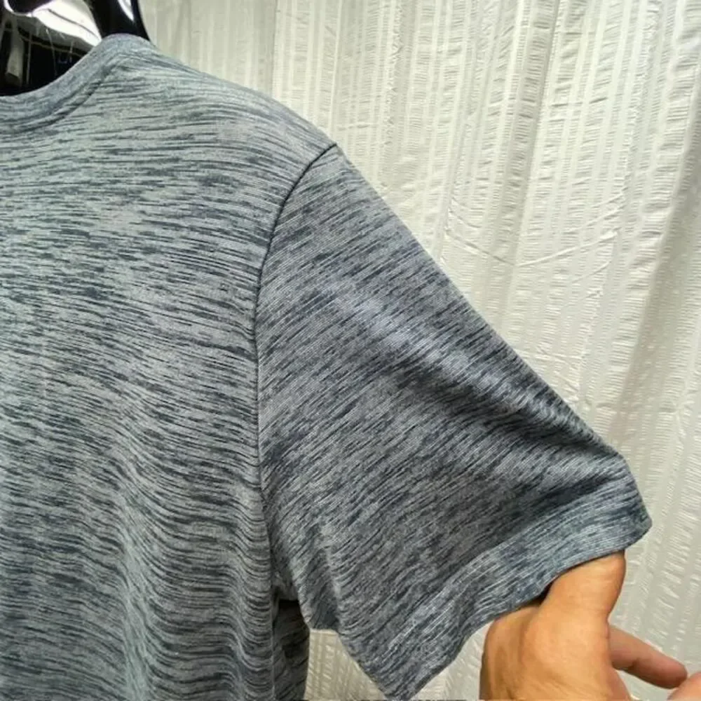 Nike Dri-FIT T-Shirt Men's Large Gray Space Dye Athletic Training Tee